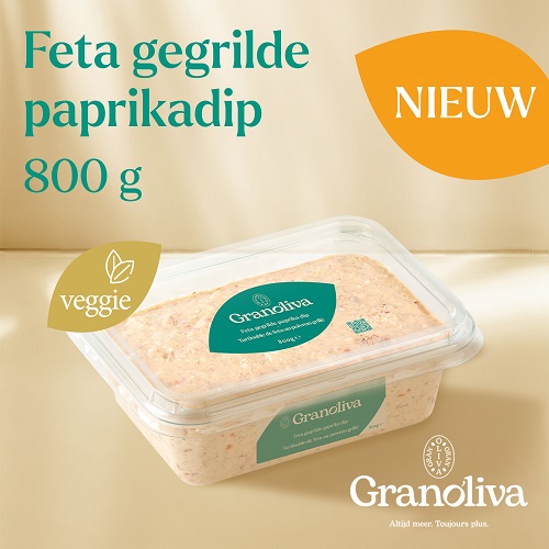 granoliva feta gegrilde paprikadip